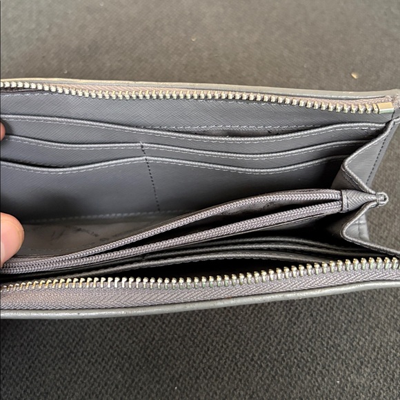 Michael Kors Gray and Brown Logo Wallet- good condition, - Picture 9 of 11